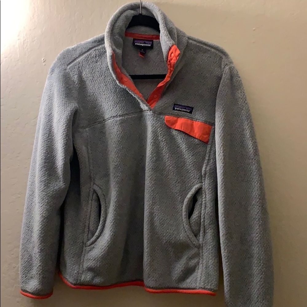 Patagonia Re-Tool fleece snap up sweatshirt